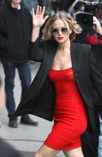 JENNIFER LAWRENCE Arrives at The Late Show with David Letterman in New York