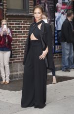 JENNIFER LOPEZ Arrives at The Late Show with David Letterman in New York