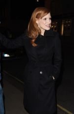 JESSICA CHASTAIN Arrives at Her Hotel in London 3110