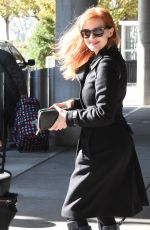 JESSICA CHASTAIN Arrives at JFK Airport in New York 0211