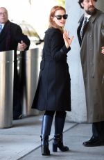 JESSICA CHASTAIN Arrives at JFK Airport in New York 0211