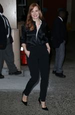 JESSICA CHASTAIN Arrives at Live with Kelly & Michael in New York