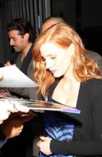 JESSICA CHASTAIN Posing with Fans at LAX Airport