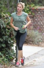 JULIE BOWEN Out Jogging in Los Angeles