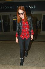 JULIENNA MOORE Arrives at Los Angeles International Airport
