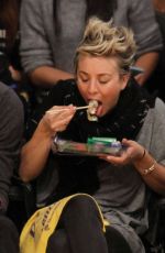 KALEY CUOCO at Lakers vs Spurs Game at Staples Center in Los Angeles