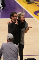 KALEY CUOCO at Lakers vs Spurs Game at Staples Center in Los Angeles