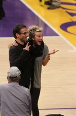 KALEY CUOCO at Lakers vs Spurs Game at Staples Center in Los Angeles
