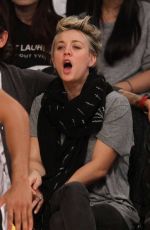 KALEY CUOCO at Lakers vs Spurs Game at Staples Center in Los Angeles