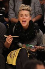 KALEY CUOCO at Lakers vs Spurs Game at Staples Center in Los Angeles