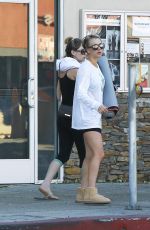 KALEY CUOCO in Shorts Leaves a Yoga Class in Studio City 0911
