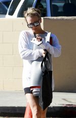 KALEY CUOCO in Shorts Leaves a Yoga Class in Studio City 0911