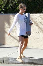 KALEY CUOCO in Shorts Leaves a Yoga Class in Studio City 0911