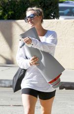 KALEY CUOCO in Shorts Leaves a Yoga Class in Studio City 0911