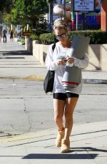 KALEY CUOCO in Shorts Leaves a Yoga Class in Studio City 0911