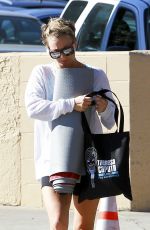 KALEY CUOCO in Shorts Leaves a Yoga Class in Studio City 0911