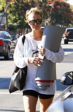 KALEY CUOCO in Shorts Leaves a Yoga Class in Studio City 0911