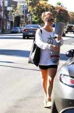 KALEY CUOCO in Shorts Leaves a Yoga Class in Studio City 0911