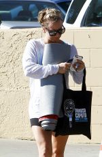 KALEY CUOCO in Shorts Leaves a Yoga Class in Studio City 0911
