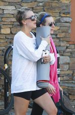 KALEY CUOCO in Shorts Leaves a Yoga Class in Studio City 0911