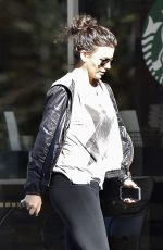 KATE BECKINSALE Arrives at Starbucks in Beverly Hills