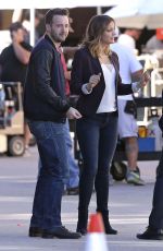 KATHARINE MCPHEE in Jeans on the Set of Scorpion in Los Angeles