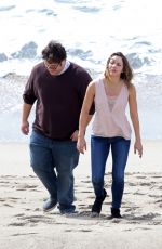 KATHARINE MCPHEE on the Set of Scorpion at a Beach in Malibu