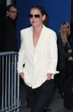 KATIE HOLMES Arrives at Good Morning America in New York
