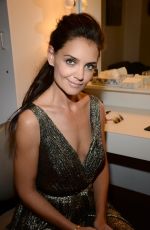 KATIE HOLMES on the Backstage of Late Show With David Letterman