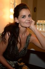 KATIE HOLMES on the Backstage of Late Show With David Letterman