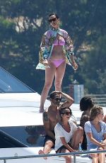 KATY PERRY in Pink Bikini at a Boat in Sydney