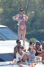 KATY PERRY in Pink Bikini at a Boat in Sydney