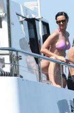 KATY PERRY in Pink Bikini at a Boat in Sydney