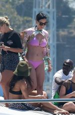 KATY PERRY in Pink Bikini at a Boat in Sydney