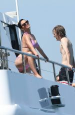 KATY PERRY in Pink Bikini at a Boat in Sydney