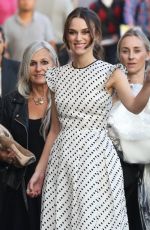 KEIRA KNIGHTLEY Arrives at Jimmy Kimmel Liva in Hollywood
