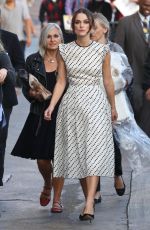 KEIRA KNIGHTLEY Arrives at Jimmy Kimmel Liva in Hollywood