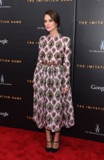 KEIRA KNIGHTLEY at The Imitation Game Premiere in New York