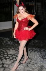 KELLY BROOK Arrives at a Halloween Party in Hollywood