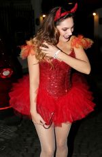 KELLY BROOK Arrives at a Halloween Party in Hollywood