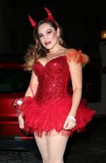 KELLY BROOK Arrives at a Halloween Party in Hollywood