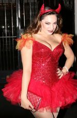 KELLY BROOK Arrives at a Halloween Party in Hollywood