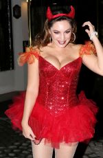 KELLY BROOK Arrives at a Halloween Party in Hollywood