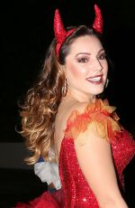 KELLY BROOK Arrives at a Halloween Party in Hollywood