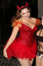 KELLY BROOK Arrives at a Halloween Party in Hollywood