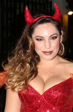 KELLY BROOK Arrives at a Halloween Party in Hollywood