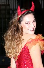 KELLY BROOK Arrives at a Halloween Party in Hollywood