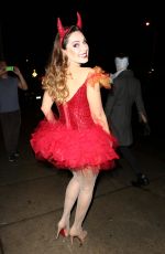 KELLY BROOK Arrives at a Halloween Party in Hollywood