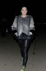 KELLY BROOK Arrives at Winter Wonderland in London