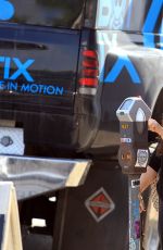 KELLY BROOK Leaves Sugarfish Restaurant in Los Angeles